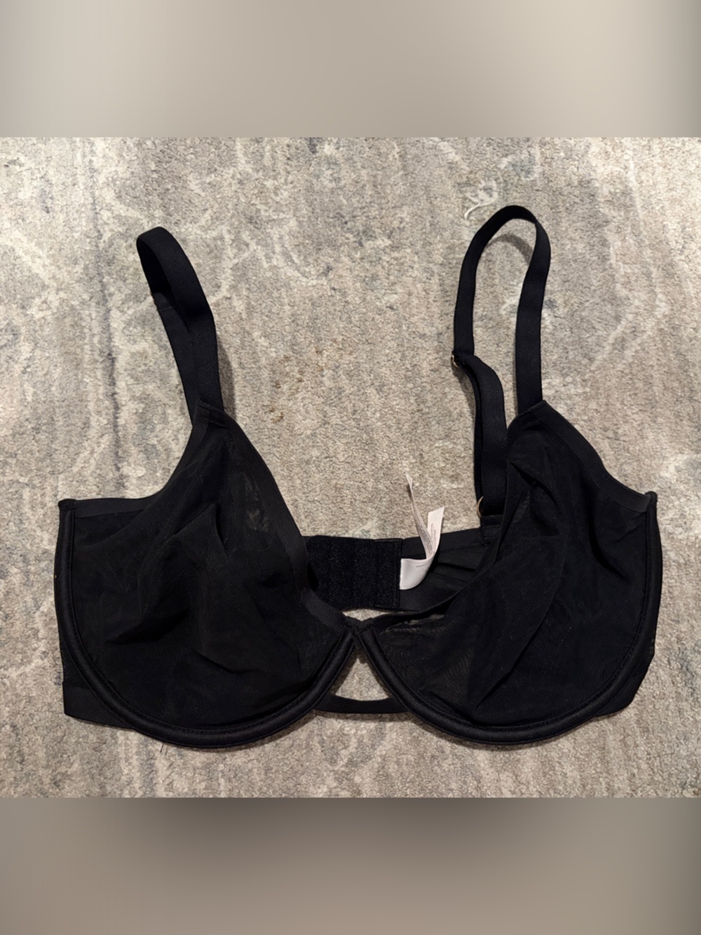 Black Sheer Mesh Underwire Bra Auden 32ddd
